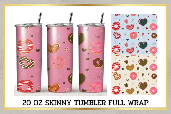 20 Oz Skinny Tumbler Doughnut Fantasy