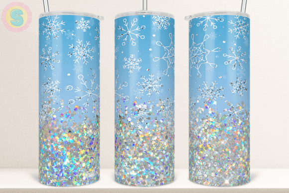 20Oz Christmas Snowflakes Tumbler Wrap