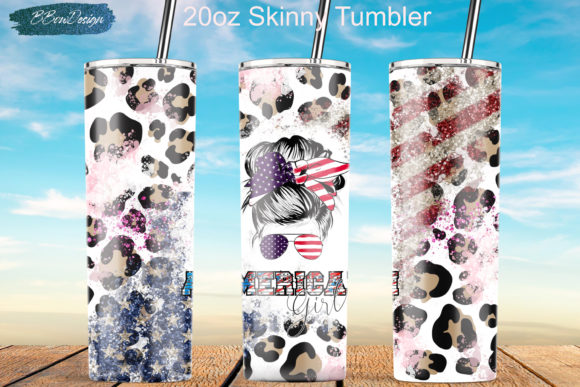 American Girl Leopard Skinny Tumbler
