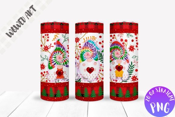 Christmas Gnome 20oz Skinny Tumbler Wrap