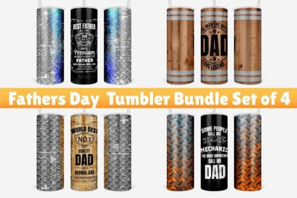 Fathers Day Tumbler Bundle Set of 4