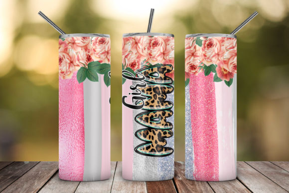 Girl Mama 20Oz Skinny Tumbler PNG