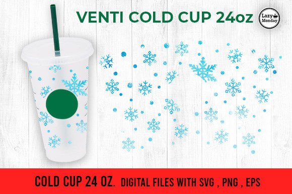 Let It Snow, Snowflake 24oz Venti Cup