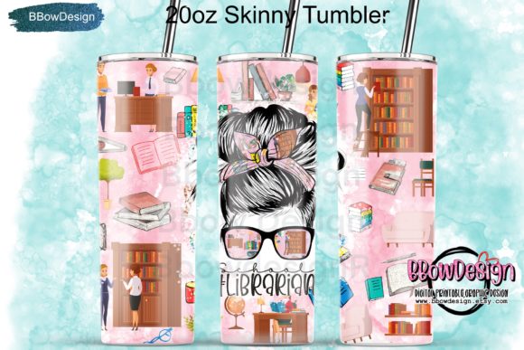 School Librarian Life Skinny Tumbler