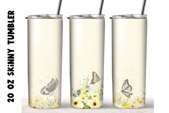 Yellow Flowers Vintage Tumbler Wrap