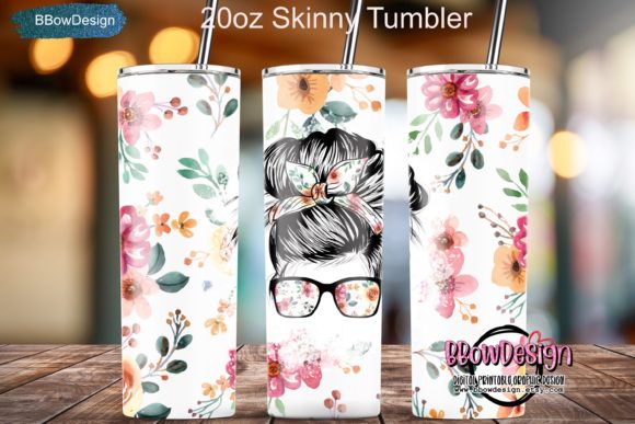 Yellow Pink Floral Watercolor Tumbler